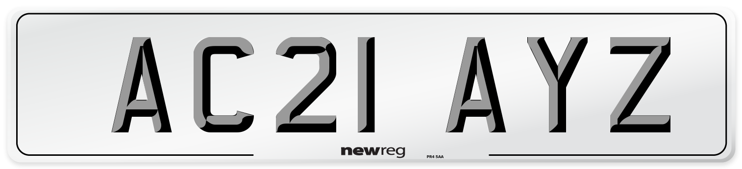 AC21 AYZ Number Plate from New Reg